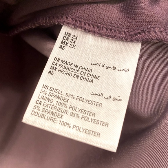 EUC [AND NOW THIS] Velvet Plum Purple Ruched Princess Top Women’s Plus Sz 2X - Picture 15 of 16